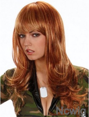 Synthetic Hair Color UK With Bangs Wavy Style Long Length