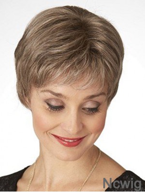 Good Brown Short Straight Classic Lace Front Wigs