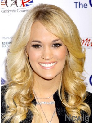 Popular Blonde Long Wavy 19 inch Layered Carrie Underwood Lace Wigs