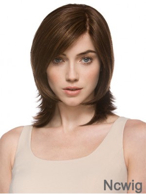 Modern Auburn Shoulder Length Layered Wavy Glueless Lace Front Wigs