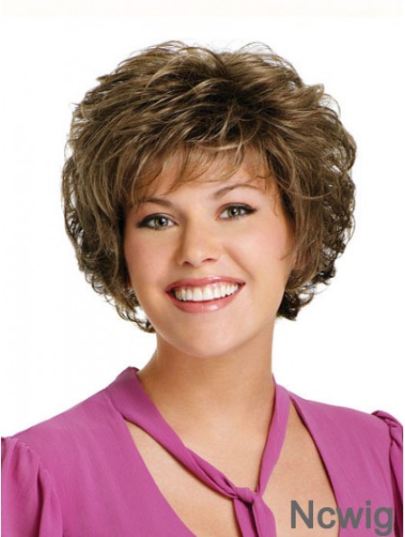 Curly Brown Discount Short Classic Wigs