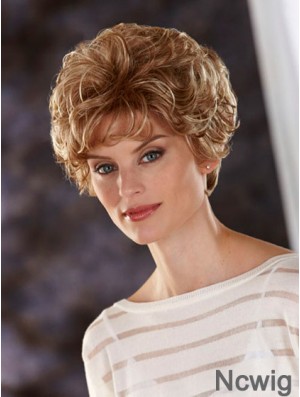 Wavy Blonde Cheap Cropped Classic Wigs