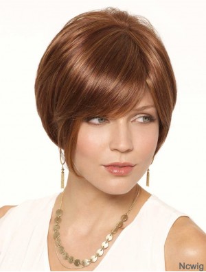 Lace Front Short Straight Auburn Good Bob Wigs