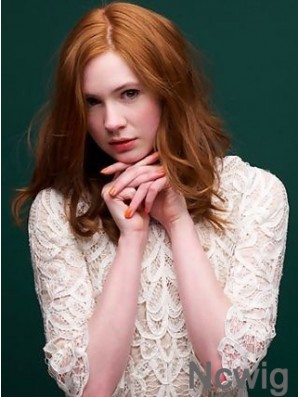 Copper Shoulder Length Straight Without Bangs 14 inch Best Medium Karen Gillan Wigs