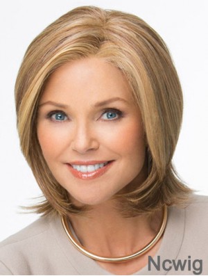 Good Brown Chin Length Layered Wavy Glueless Lace Front Wigs