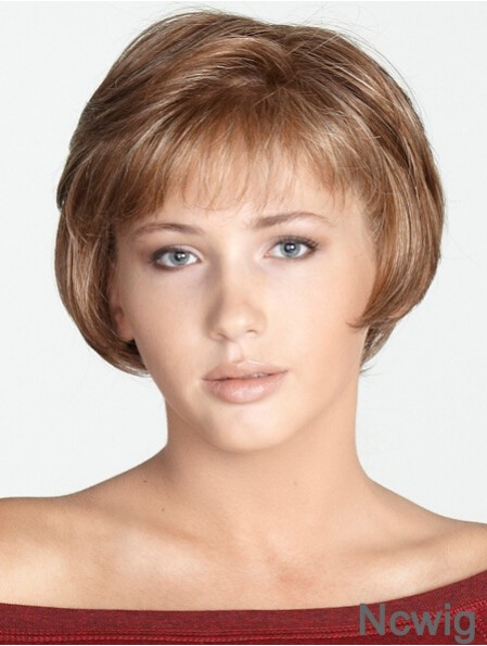 Straight Bobs 8 inch Blonde Fashion Synthetic Wigs