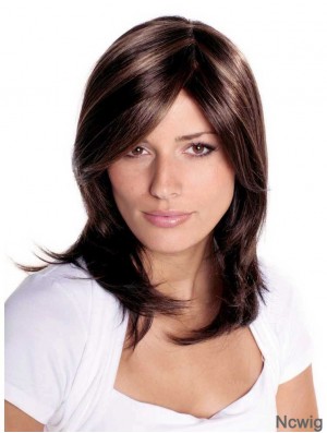 Long Layered Straight Brown Popular Synthetic Wigs