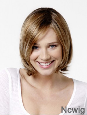 10 inch Straight Ombre/2 tone Synthetic Chin Length 100% Hand-tied Cheap Bob Wigs