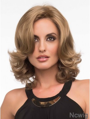 Wavy Blonde Exquisite Shoulder Length Classic Wigs