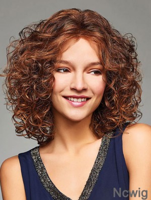 Blonde 12 inch Sassy Shoulder Length Curly Layered Lace Wigs
