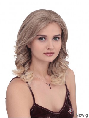 Long Curly Without Bangs Flexibility Blonde Lace Front Wigs