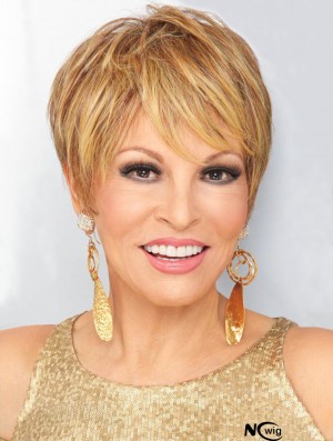 Straight Boycuts Short Blonde Great Lace Front Wigs