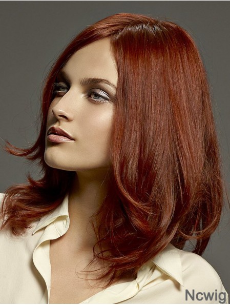 New Red Straight Layered Monofilament Long Wigs