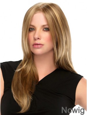Straight Blonde Synthetic Long Monofilament Wig Women's Accessories
