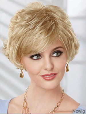 Bob Wig UK With Synthetic Capless Wavy Style Chin Length