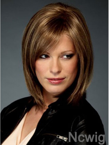 Capless Chin Length Straight Brown Best Bob Wigs