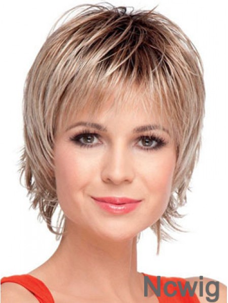 Boycuts Straight Blonde Capless Amazing Short Wigs