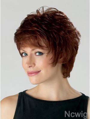 Wavy Layered Short Convenient Auburn Synthetic Wigs