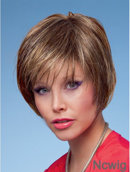 Bobs Straight Brown Capless Fashion Short Wigs