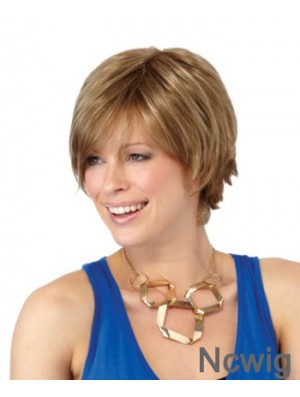 Layered Straight Blonde Capless Perfect Short Wigs