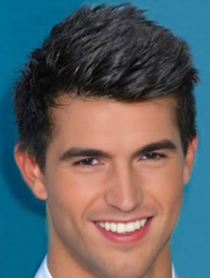 Monofilam Cropped Remy Human Black Straight Wig Small For Man