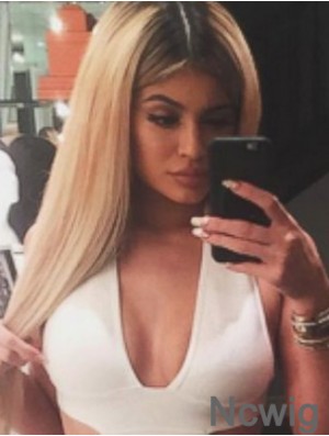 Discount 16 inch Long Straight Without Bangs Capless Kylie Jenner Wigs