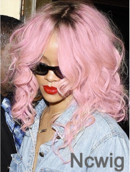 Ombre/2 Tone Wavy Without Bangs 100% Hand-tied 16 inch Great Rihanna Wigs