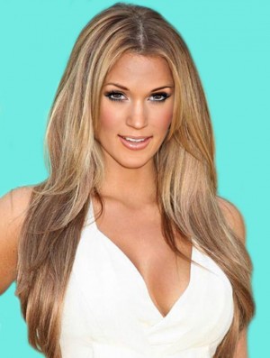 Blonde Straight Full Lace No-Fuss 20 inch Kim Kardashian Wigs