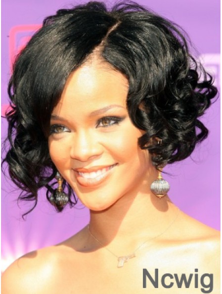 Rihanna Afrocurl Wig With Lace Front Remy Human Curly Style