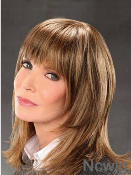 Shoulder Length Straight Bobs Lace Front Brown Exquisite 14 inch Jaclyn Smith Wigs