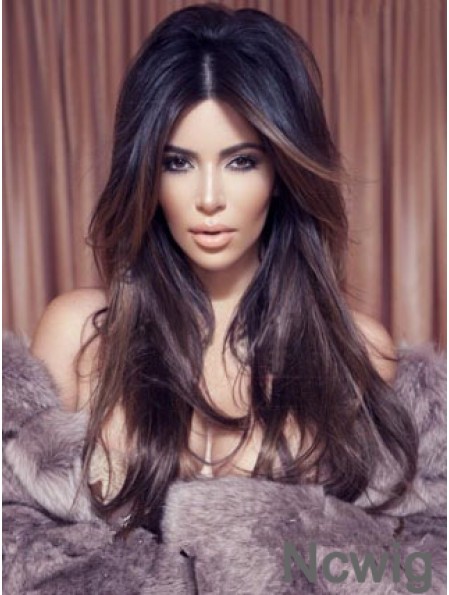 Auburn Wavy Lace Front Ideal 22 inch Kim Kardashian Wigs