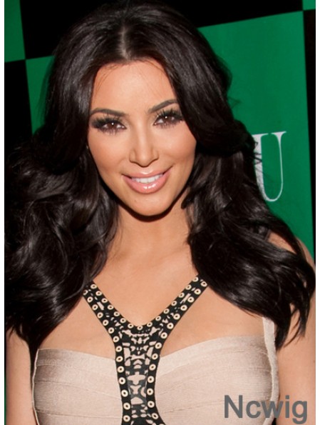 Black Long Wavy Capless Stylish 21 inch Kim Kardashian Wigs