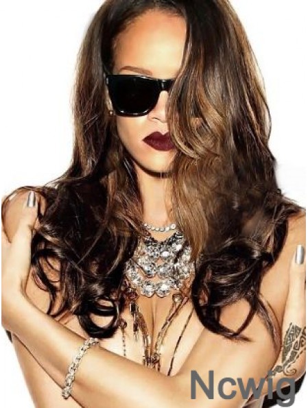 Ombre/2 Tone Wavy Without Bangs Lace Front 22 inch Durable Rihanna Wigs