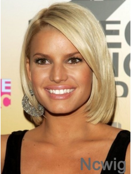 Jessica Simpson Wigs 100% Hand Tied Remy Human Blonde Color Short Length