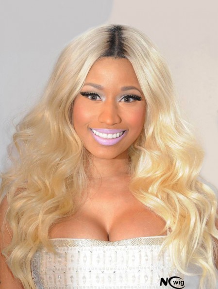 22 inch Blonde Wavy Without Bangs Long Amazing Nicki Minaj Wigs