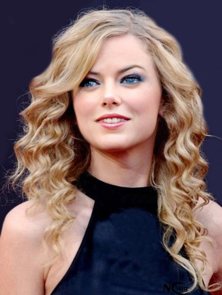 Capless Without Bangs Curly Long Blonde No-Fuss Taylor Swift Wigs