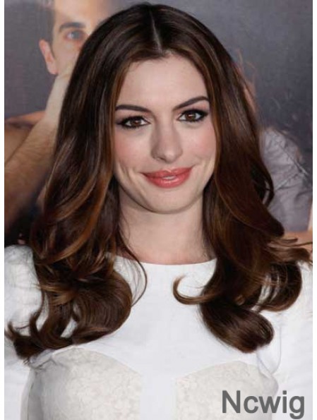 Auburn Long Wavy Without Bangs Capless 22 inch Anne Hathaway Wigs