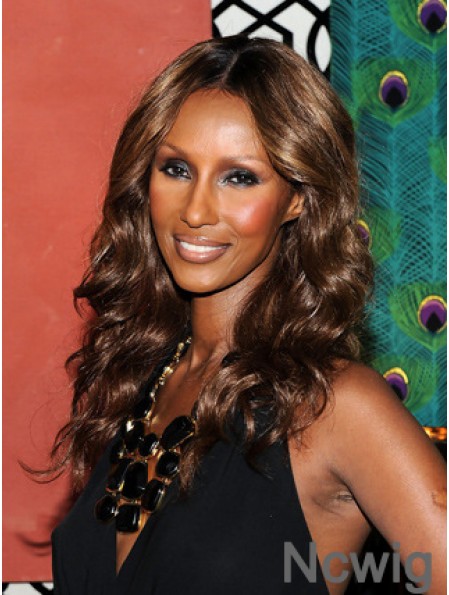 Long Wavy Lace Front Brown 18 inch Cheapest Iman Wigs