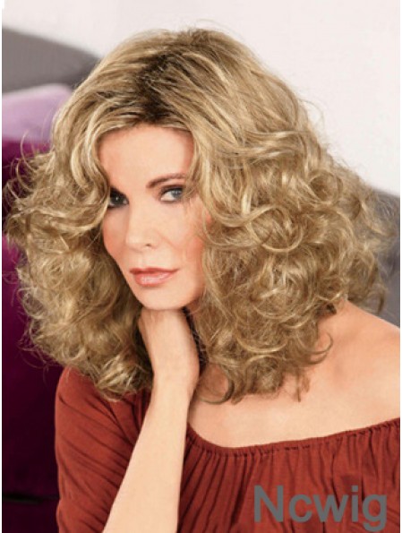 Shoulder Length Curly Without Bangs Full Lace Brown Online 14 inch Jaclyn Smith Wigs