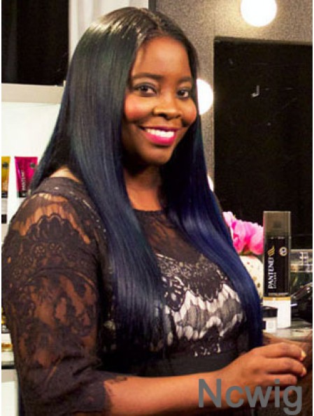 Black Long Straight Lace Front Designed 22 inch Kim Kimble Wigs
