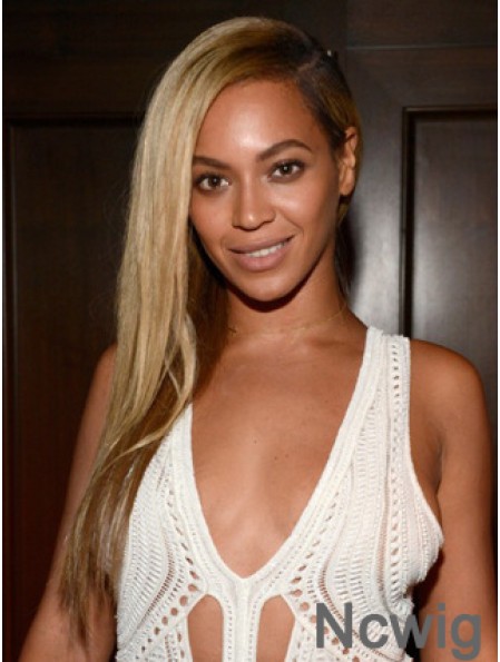 Brown Long Straight Without Bangs Lace Front 22 inch Beyonce Wigs