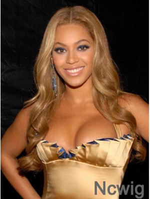 Blonde Long Wavy Without Bangs Full Lace 22 inch Beyonce Wigs