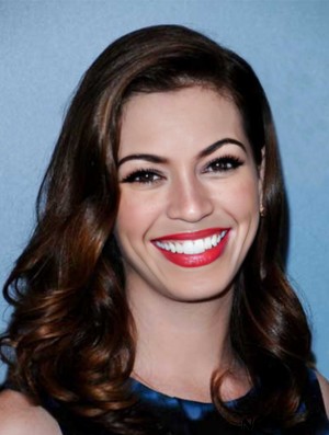 Auburn Long Curly Without Bangs Capless 18 inch Anne Hathaway Wigs