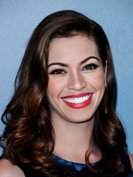 Auburn Long Curly Without Bangs Capless 18 inch Anne Hathaway Wigs