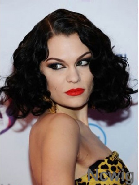 14 inch Amazing Black Chin Length Curly Classic Jessie J Wigs