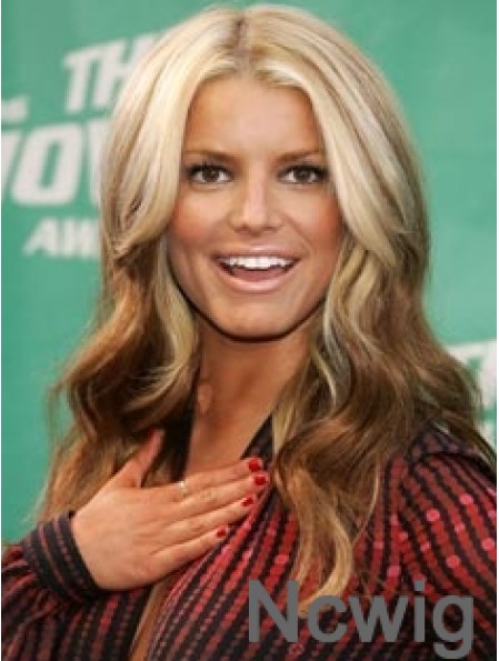 16 inch Cheapest Ombre/2 Tone Long Wavy Layered Jessica Simpson Wigs