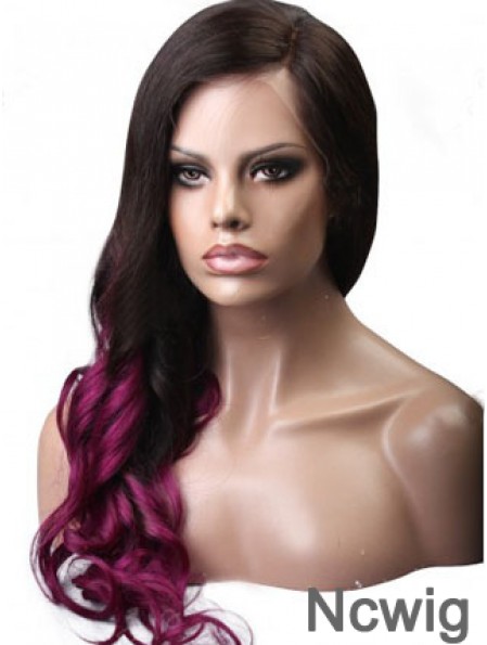 Long Wavy Without Bangs Full Lace 24 inch Hairstyles Black Women Wigs