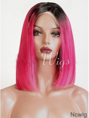 Chin Length Straight Bobs Full Lace 14 inch Sassy Black Women Wigs