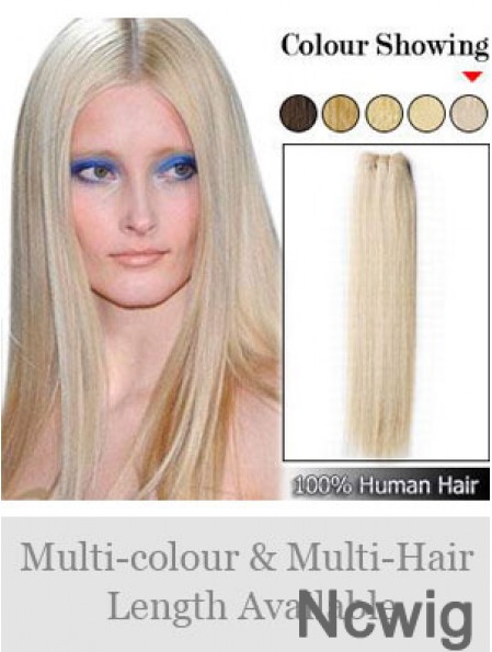 Straight Remy Human Hair Blonde Exquisite Weft Extensions