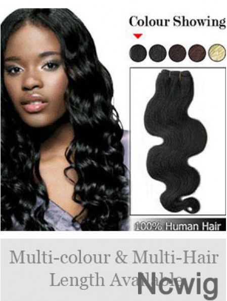 Wavy Remy Human Hair Black No-Fuss Weft Extensions